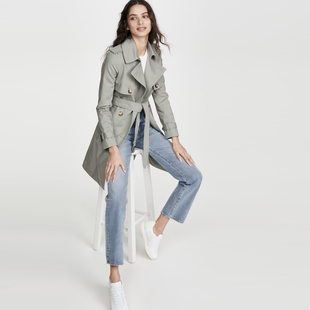 大牌捡漏美单小李子淡蓝无弹力小直筒九分中低腰牛仔裤 分长短