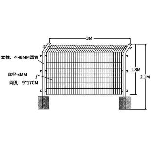 铁丝网围栏铁丝养殖塑网硬防护网高护栏高速栅栏立隔离围网网铁4