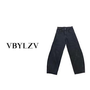 【活动款】解构立体剪裁大口袋弯刀裤伐木裤羊蹄裤潮流百搭牛仔裤