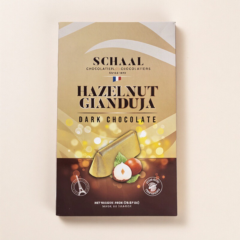 开市客代购 法国SCHAAL榛子饼干片黑巧克力450g