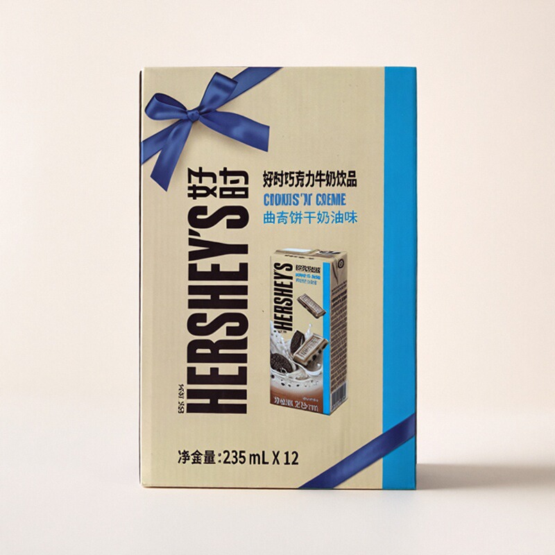 开市客代购 好时牛奶巧克力饮料235ml*12 曲奇饼干奶油味