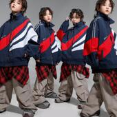 2025春款 男女童街舞嘻哈潮酷夹克炸街演出服套装 儿童HIPHOP表演服