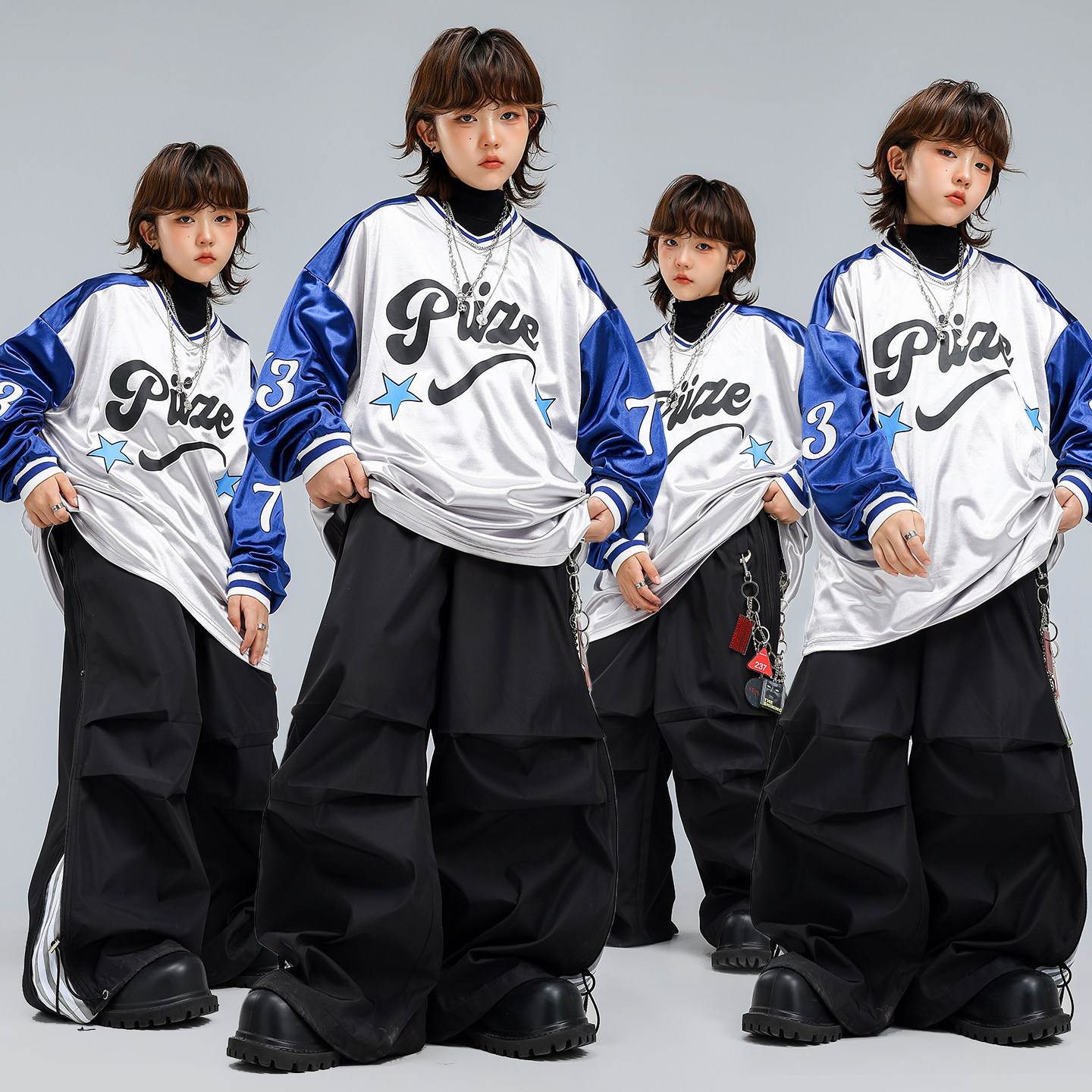 儿童嘻哈hiphop酷炫街舞演出服装