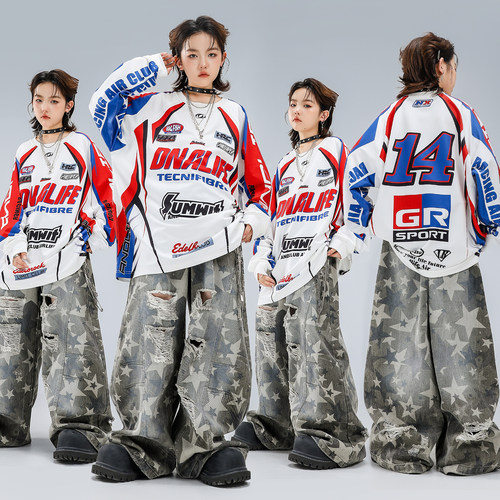 男童嘻哈hiphop美式星星裤套装