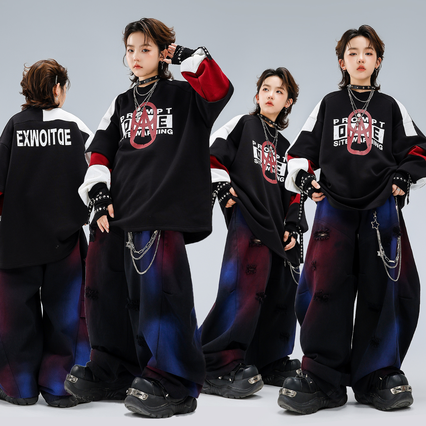 hiphop美式潮酷穿搭炸街表演服装