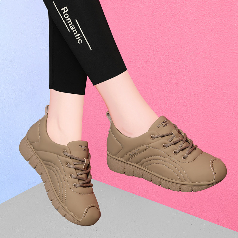 软底软面妈妈鞋运动鞋厚