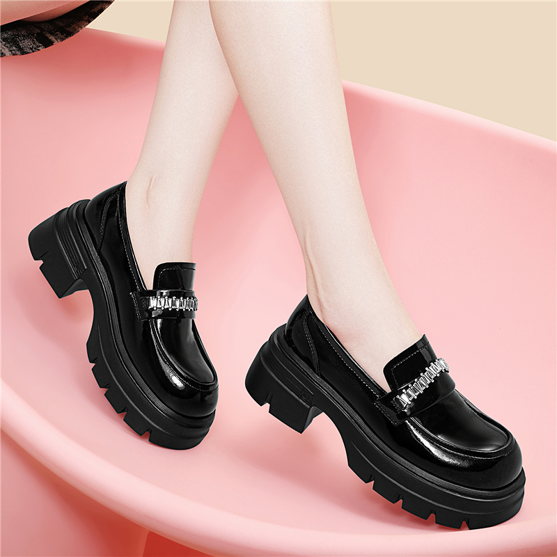 厚底乐福鞋女真皮2025年