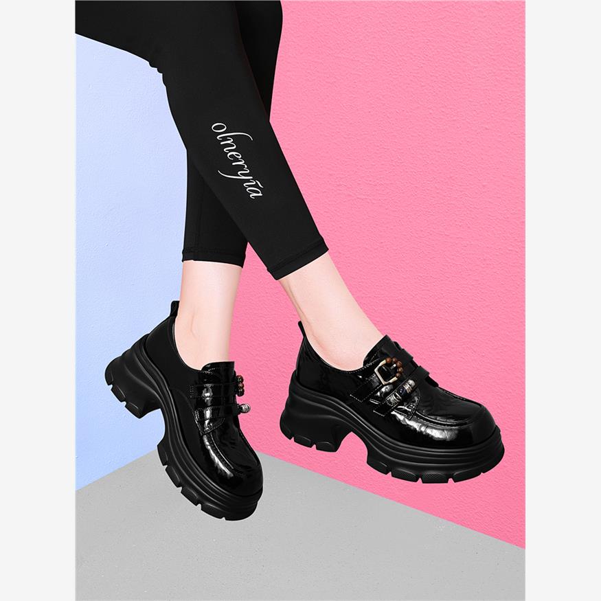 品牌真皮乐福鞋女2025新