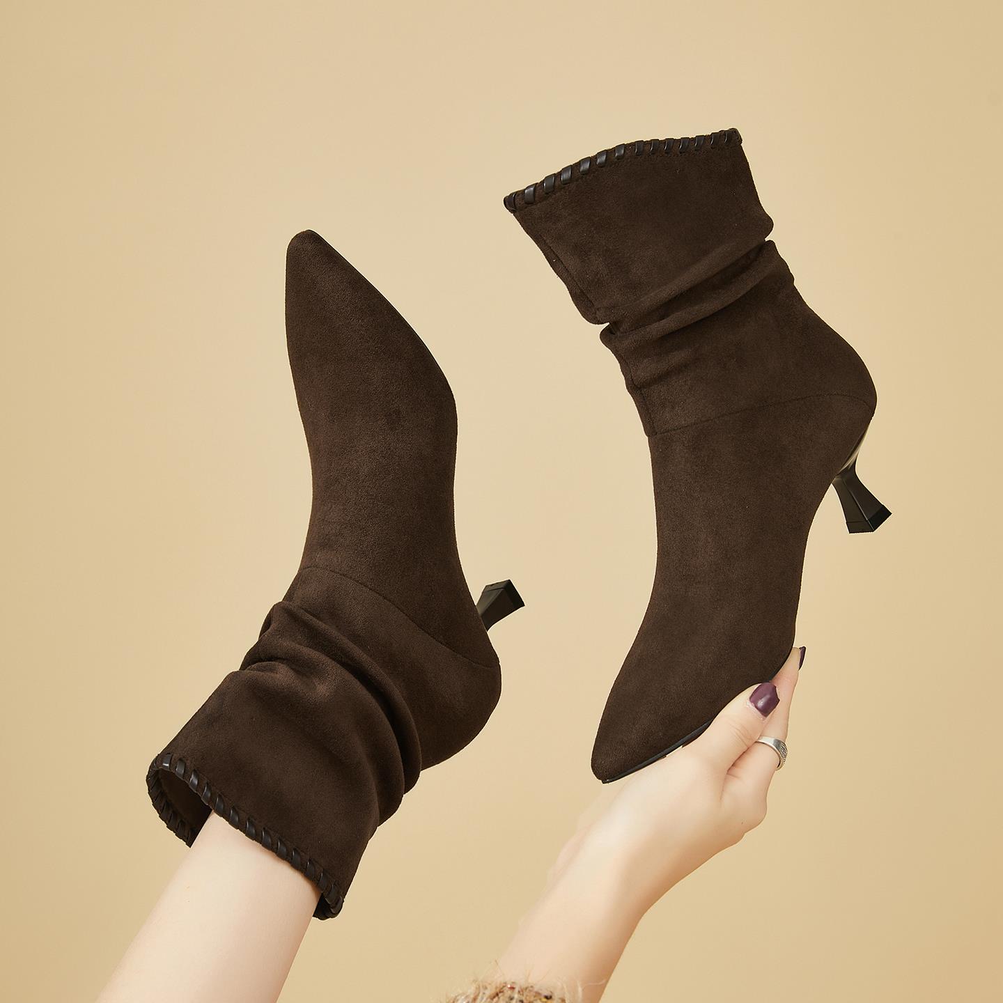 正品中筒靴女靴子秋冬季2