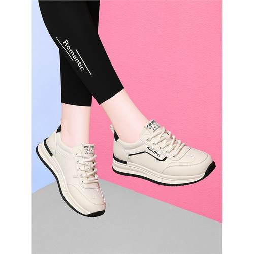 真皮休闲运动鞋女2025春