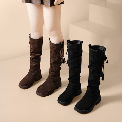 哲含2025新款女鞋长筒靴