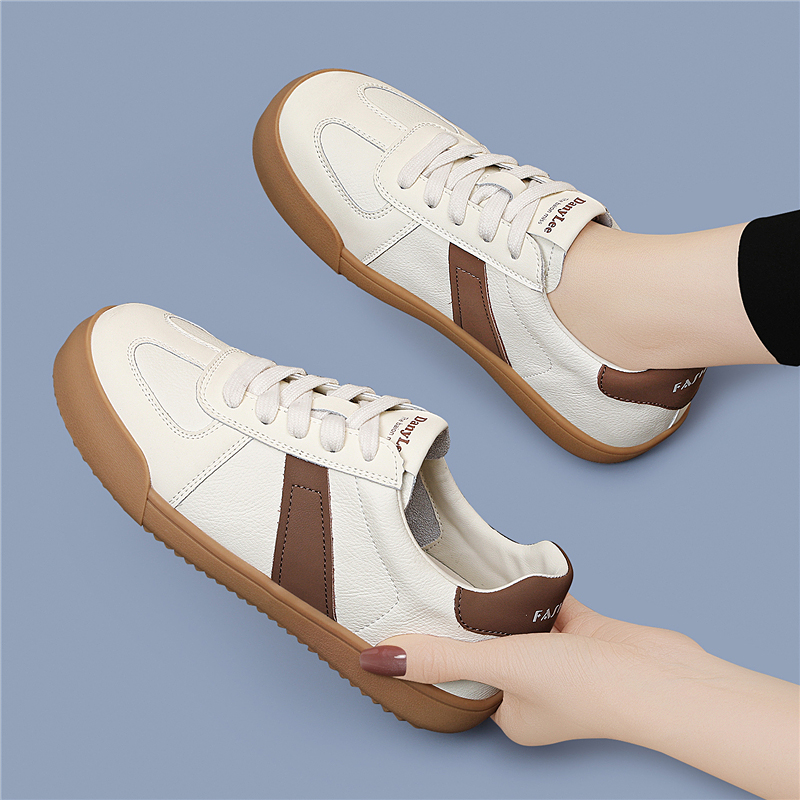 真皮德训鞋女2025春季新