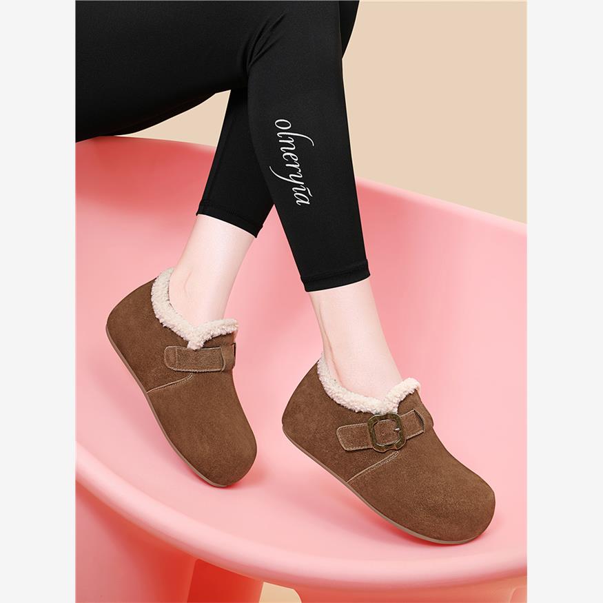 加绒单鞋勃肯鞋女款2025