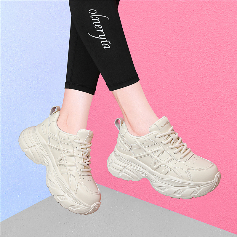 真皮老爹鞋女款2025年冬