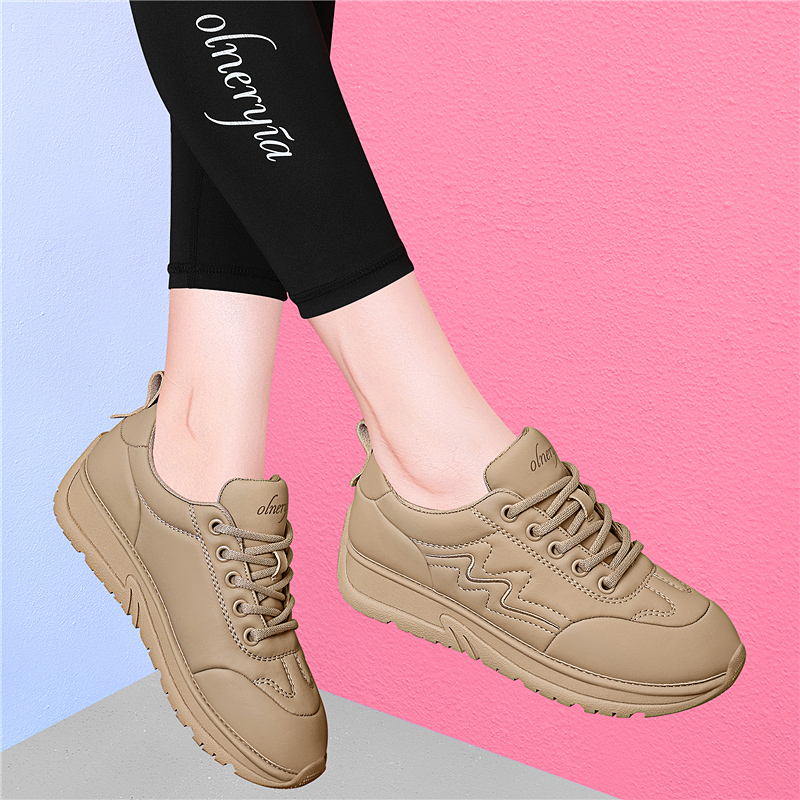 真皮防滑运动鞋女2025秋