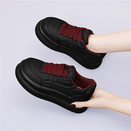 厚底面包鞋女2025新款系