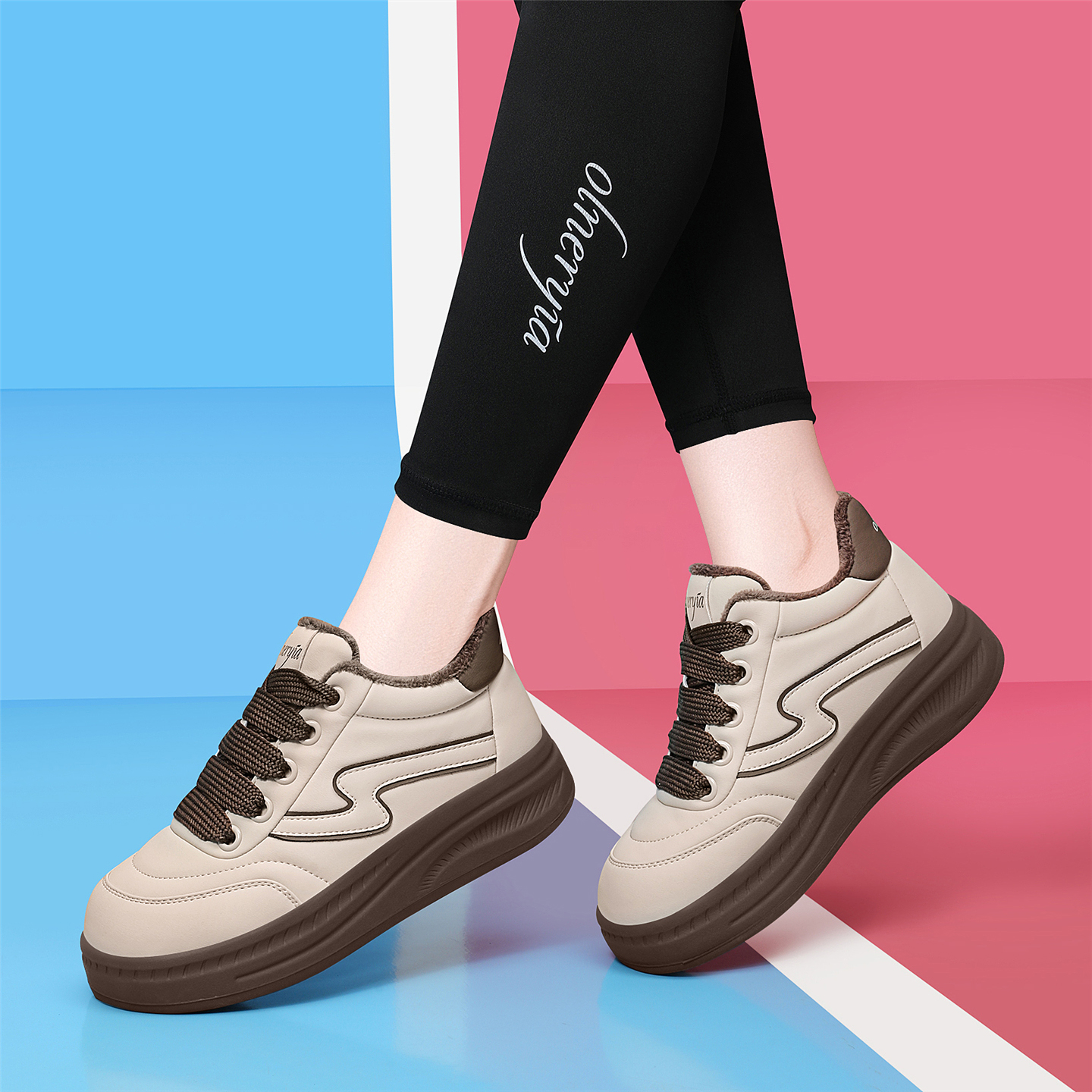 网红ins爆款面包鞋真皮休