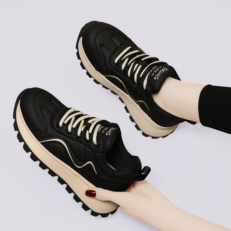 真皮休闲运动鞋子女2025