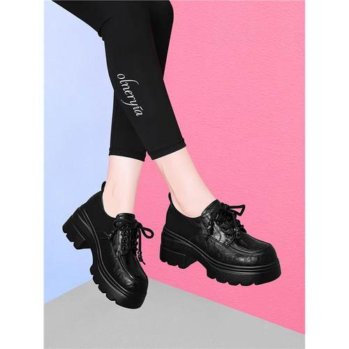 小皮鞋女2025内增高潮单