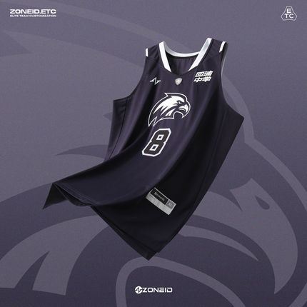 ZONEiD 新款一体织定制篮球服套装速干网眼吸湿透气精英比赛球衣