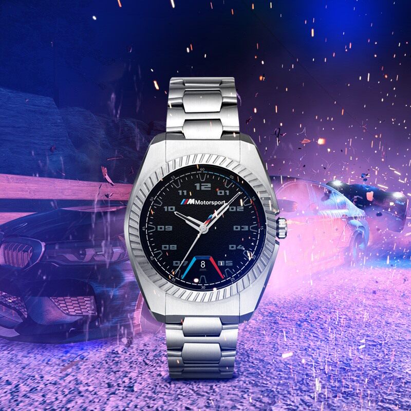 海外正品宝马bmw motorsport时尚创意腕表车型钢带男士手表