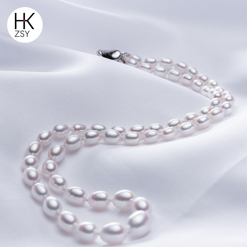 香港近圆淡水时尚女款珍珠项链