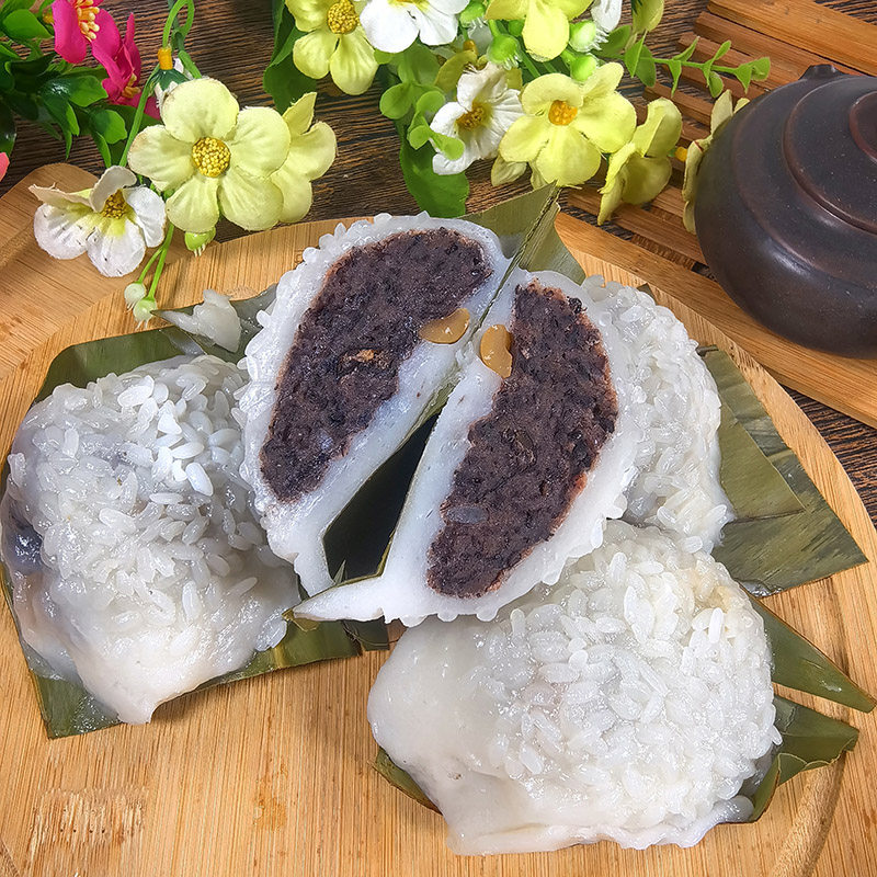 福州特色清茉莉糕团包心糯米团子手工红豆沙馅青团粿福清凉饭糍粑