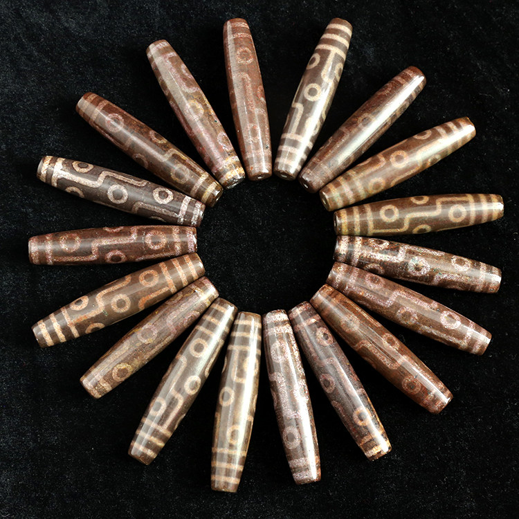 天珠吊坠  九眼至纯老天珠颈坠 男女款百搭 手编项链古玩收藏包邮