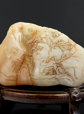 芙蓉石 摆件 石雕老工老料 精美工艺品 古玩收藏品  包邮