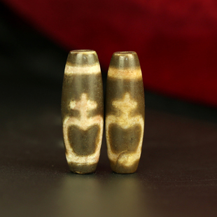 天降石项链  宝瓶天珠吊坠  情侣对珠 古玩收藏品 包邮