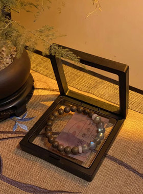 乌木金丝楠月光石佛珠手