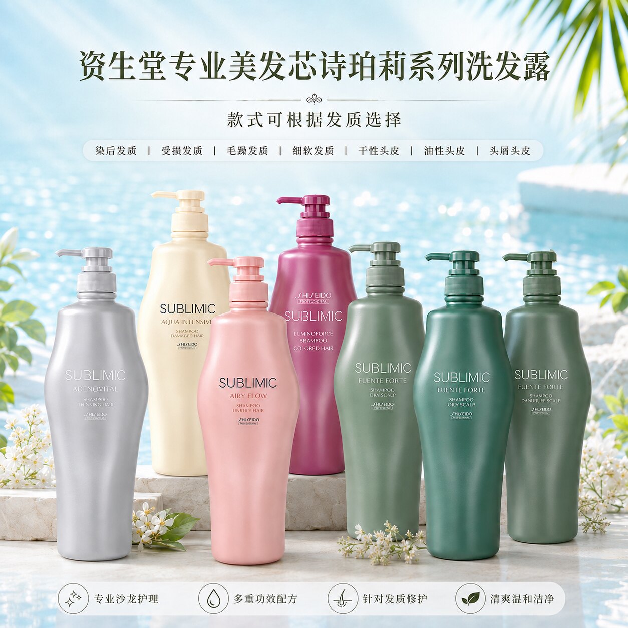 资生堂芯护理道头皮生机洗发露滋养保湿控油护发清洁防断发洗发水