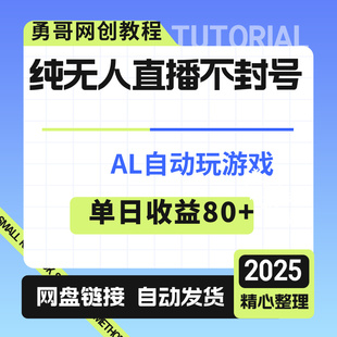纯无人直播不封号，AI自动玩游戏，单日收益80+