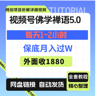 视频号5.0每天1-2小时月入过W揭秘