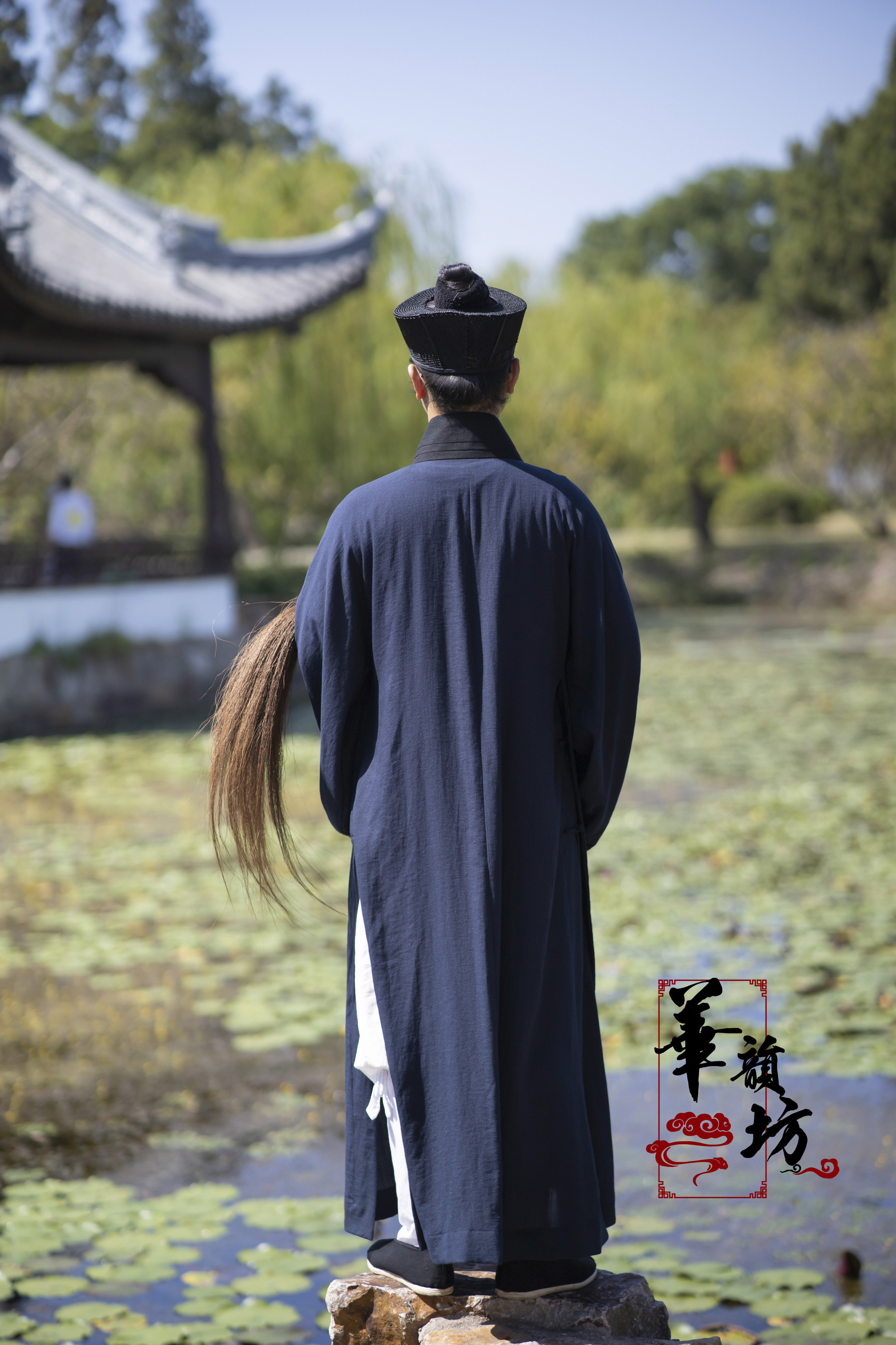 华韵坊【定制】夏季 长褂 传统三宝领 道袍  抗皱棉麻