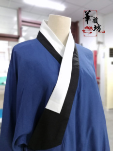 华韵坊【定制】真丝面料 手工 偏襟长褂道裝 偏襟