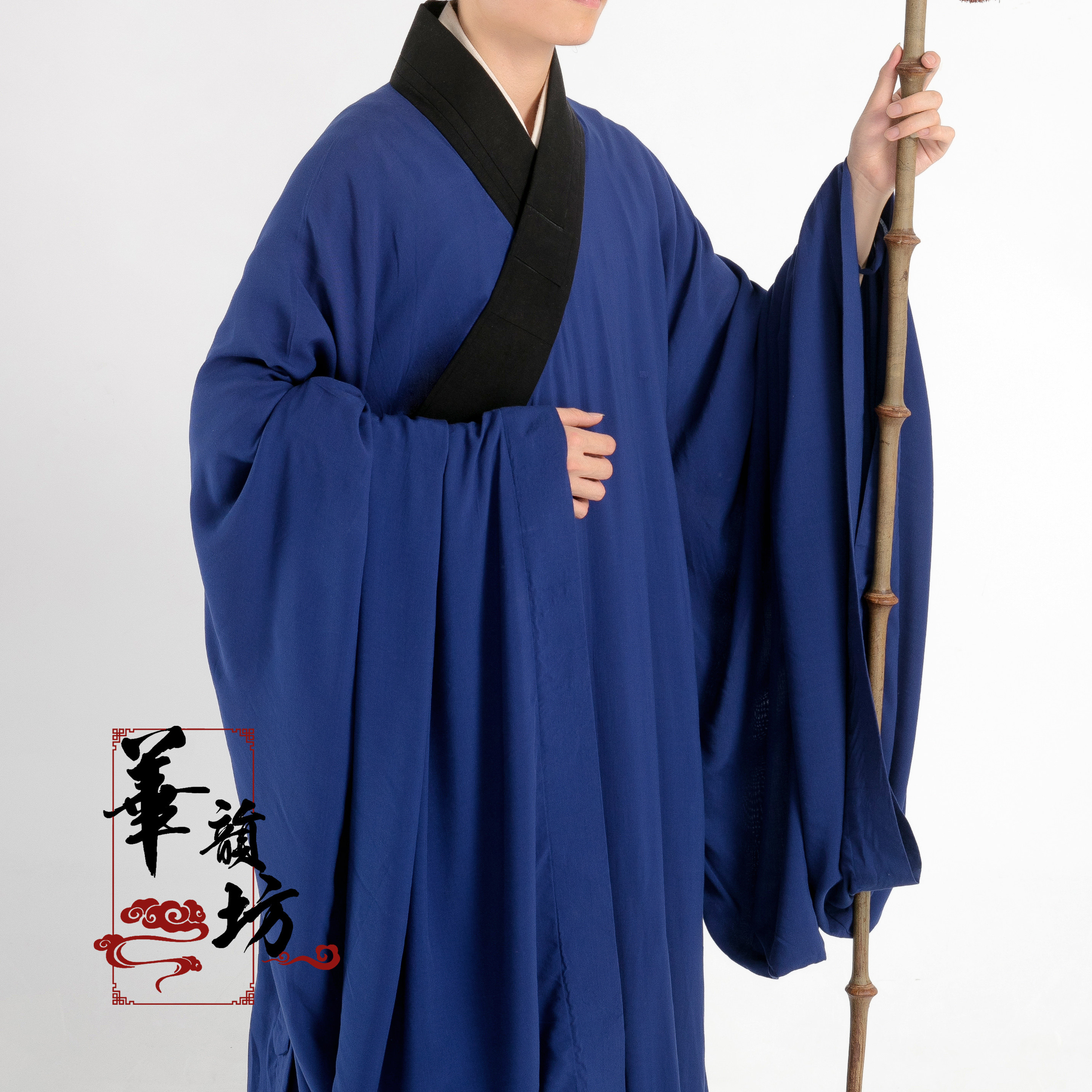 华韵坊【定制】 夏季得罗 道士优质棉绸 二尺四袖传统三宝领得罗