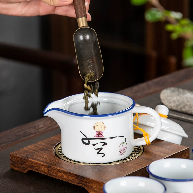 德化白瓷功夫茶具套装办公家用