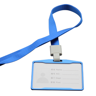 双面透明厂牌挂绳铝合金工号牌胸牌吊牌金属公司胸卡挂牌工作证设计外壳工牌卡套证件套