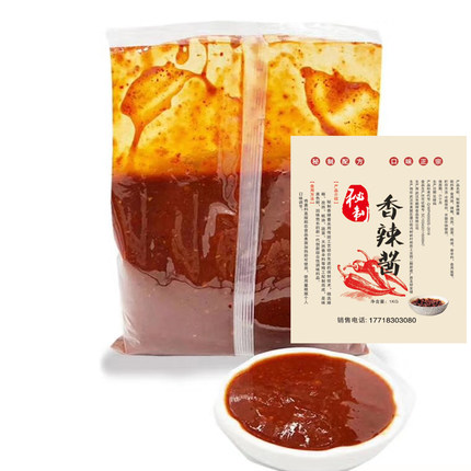 鸭肠香辣酱烧烤调料酱秘制酱料商用小吃调味鸭来酱料鱿鱼酱加盟店