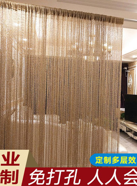 银丝线帘家用加密门帘挂帘客厅屏风隔断帘玄关装饰流苏帘子免打孔