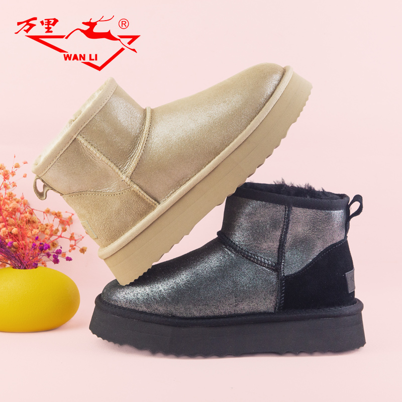 万里冬季雪地靴时尚短靴