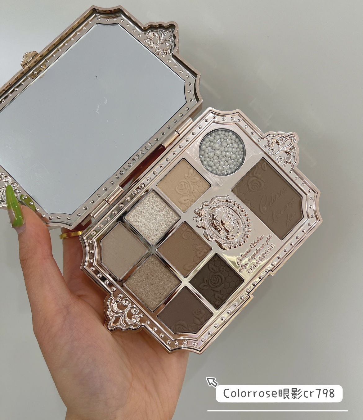 colorrose眼影盘考拉玫瑰眼影膏多色眼影盘珠光哑光大地色日常妆