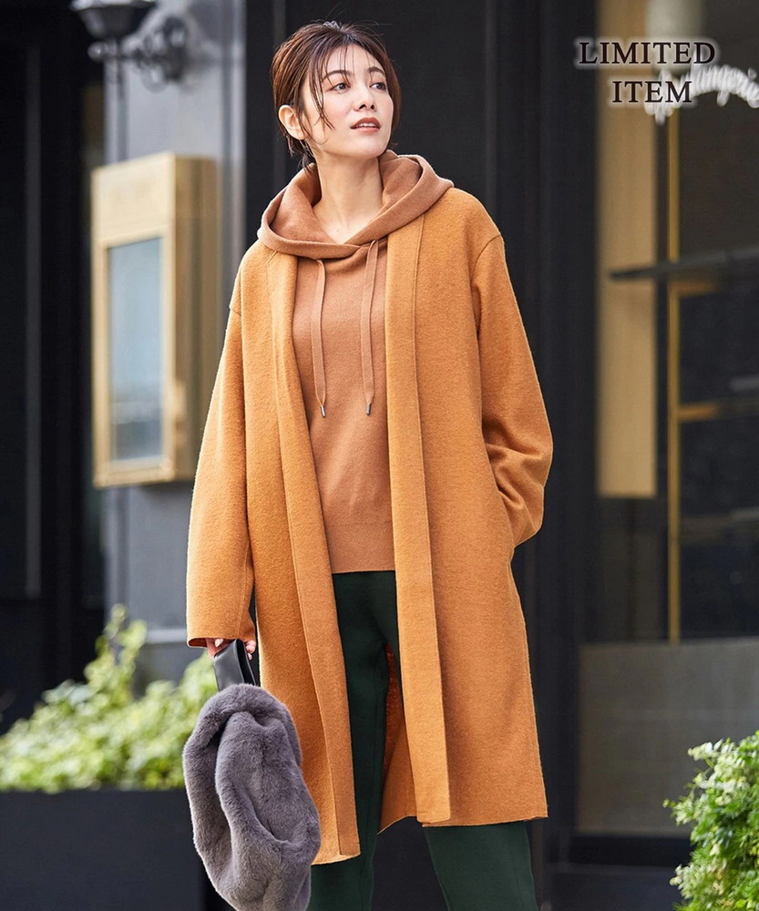 ICB日系春季通勤宽松羊毛混纺薄呢中长款外套休闲长上衣商场同款,女装/女士精品,毛呢外套,淘宝优惠券,粉丝福利购,淘宝优惠卷