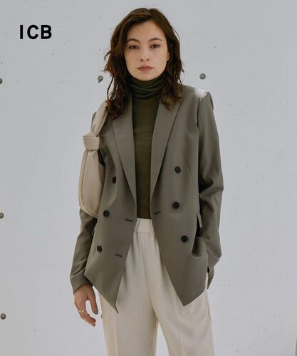 羊毛混纺双排扣休闲西服商场同款