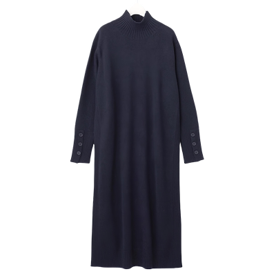 羊毛羊绒混纺针织连衣裙商场同款