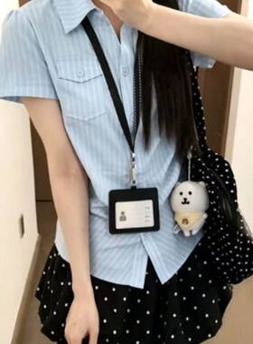 甜美温柔通勒粉色衬衫女