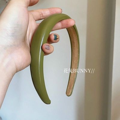 显白抹茶绿色漆皮质PU海