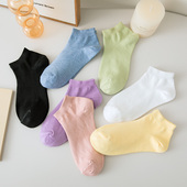 诸暨袜子女士短袜春夏季 透气吸汗防臭船袜纯色浅口低帮短筒袜 薄款