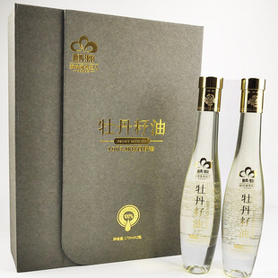 2瓶礼盒装 菏泽特产麟源牡丹籽油富含a 亚麻酸健康食用油170ML